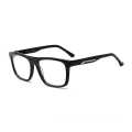 Estrutura agradável acetato preto óculos quadrados machos óculos ópticos de moldura